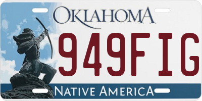 OK license plate 949FIG