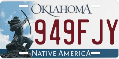OK license plate 949FJY