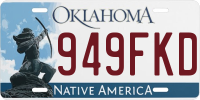 OK license plate 949FKD