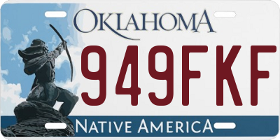OK license plate 949FKF