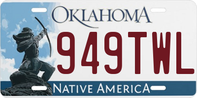 OK license plate 949TWL