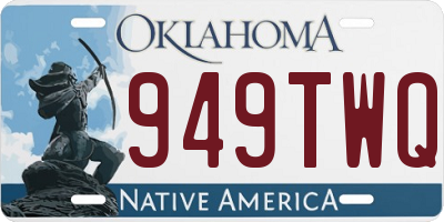 OK license plate 949TWQ