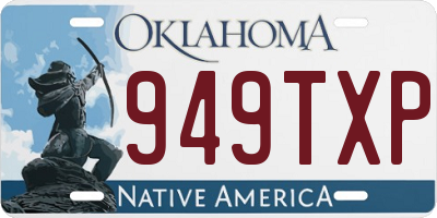 OK license plate 949TXP