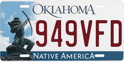 OK license plate 949VFD