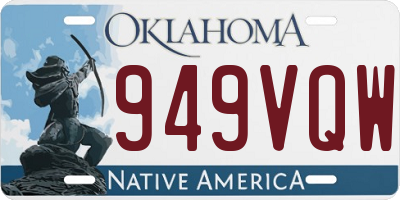 OK license plate 949VQW