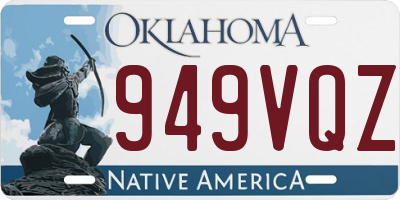 OK license plate 949VQZ