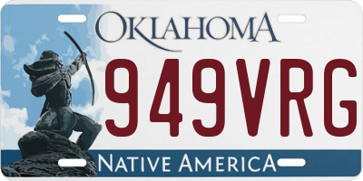 OK license plate 949VRG