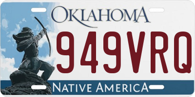 OK license plate 949VRQ