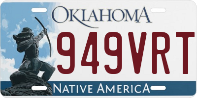 OK license plate 949VRT
