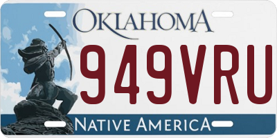 OK license plate 949VRU