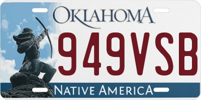 OK license plate 949VSB