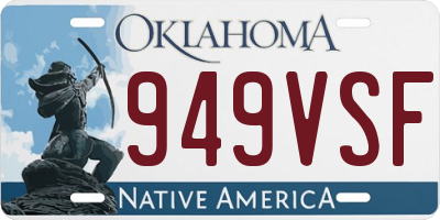 OK license plate 949VSF