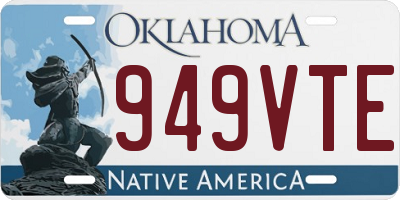 OK license plate 949VTE