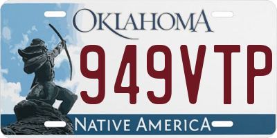 OK license plate 949VTP
