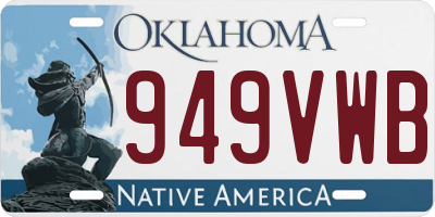 OK license plate 949VWB