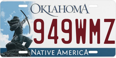 OK license plate 949WMZ