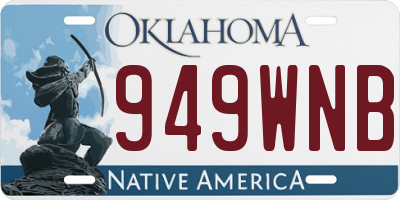 OK license plate 949WNB