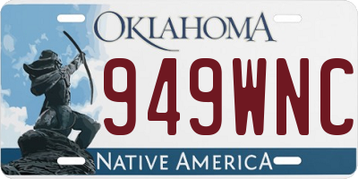OK license plate 949WNC