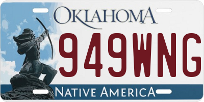 OK license plate 949WNG