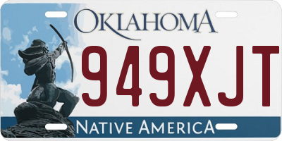 OK license plate 949XJT