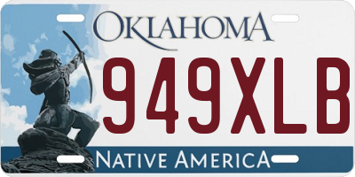 OK license plate 949XLB