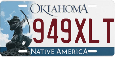 OK license plate 949XLT