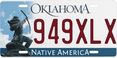 OK license plate 949XLX
