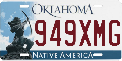 OK license plate 949XMG