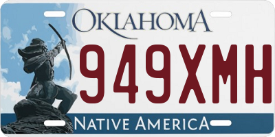 OK license plate 949XMH