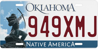 OK license plate 949XMJ