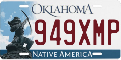 OK license plate 949XMP