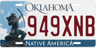OK license plate 949XNB