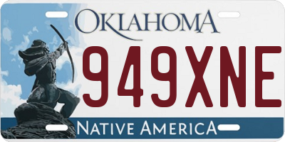 OK license plate 949XNE