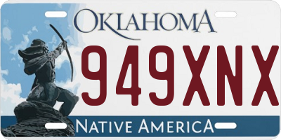 OK license plate 949XNX