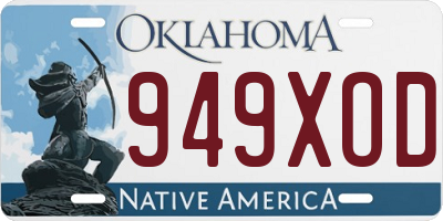 OK license plate 949XOD