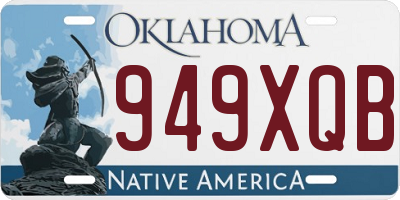 OK license plate 949XQB