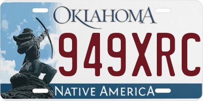 OK license plate 949XRC