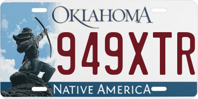 OK license plate 949XTR