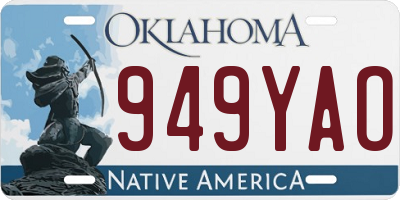 OK license plate 949YAO