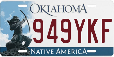 OK license plate 949YKF