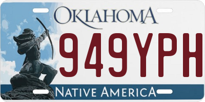 OK license plate 949YPH