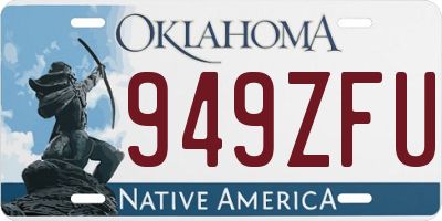 OK license plate 949ZFU