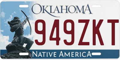 OK license plate 949ZKT