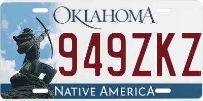 OK license plate 949ZKZ