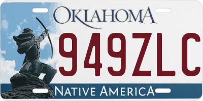 OK license plate 949ZLC