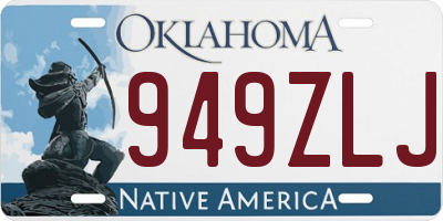 OK license plate 949ZLJ