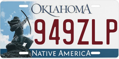OK license plate 949ZLP