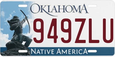 OK license plate 949ZLU