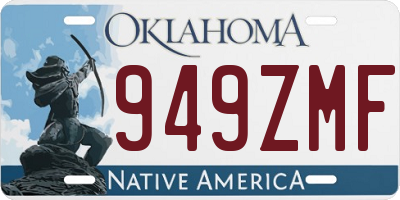 OK license plate 949ZMF