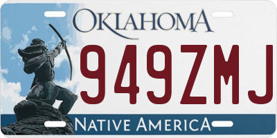 OK license plate 949ZMJ